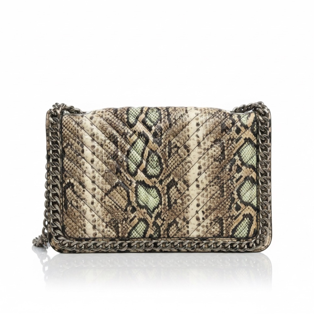 Aldo Snakeskin Patterned Shoulder Bag with Chain